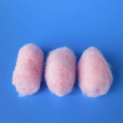 Pink cotton ball